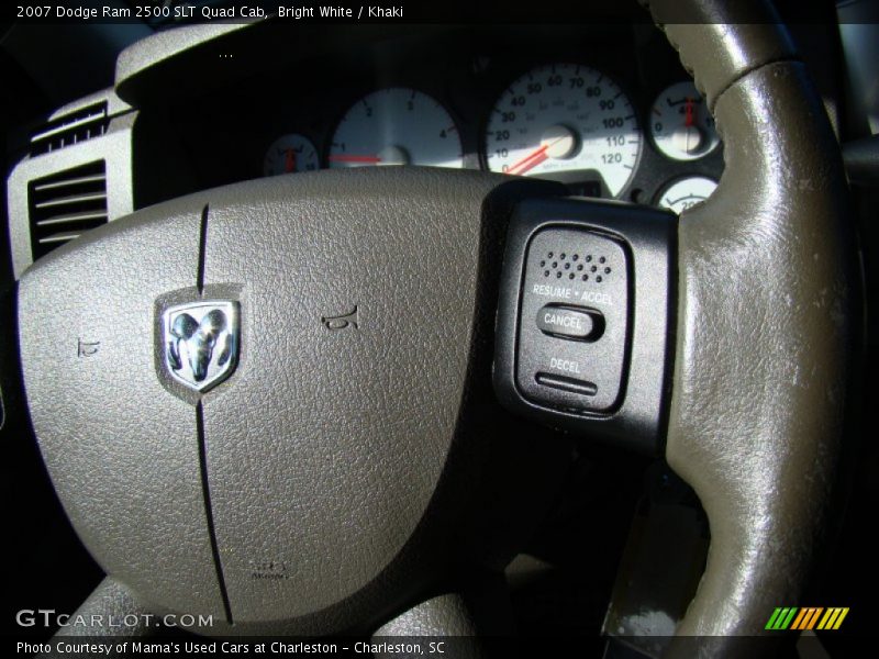Bright White / Khaki 2007 Dodge Ram 2500 SLT Quad Cab