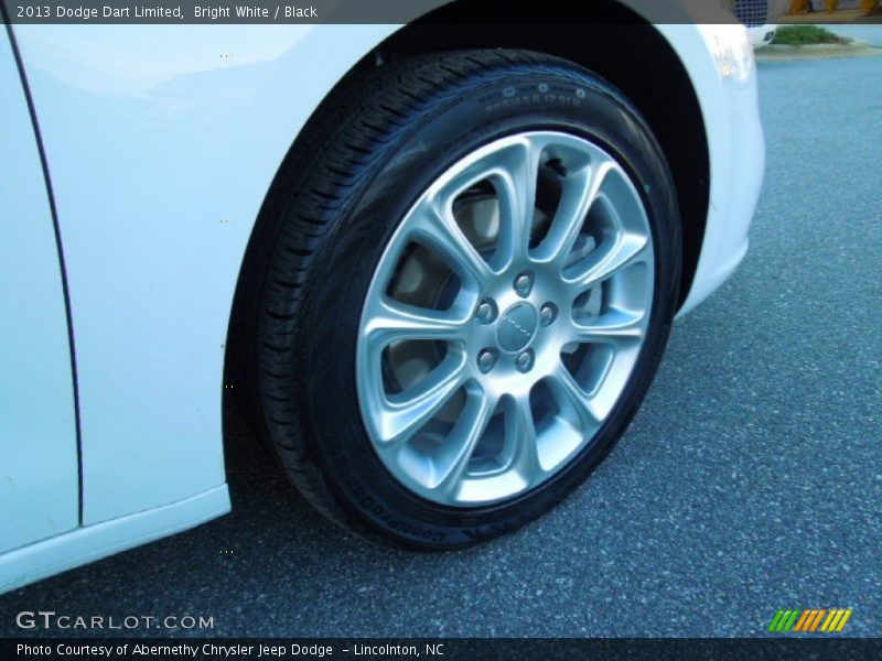 Bright White / Black 2013 Dodge Dart Limited