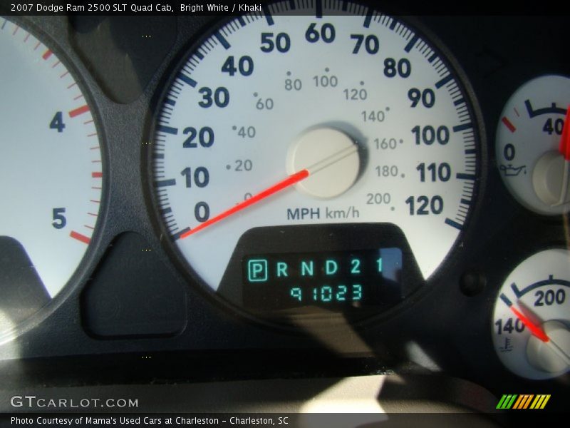 Bright White / Khaki 2007 Dodge Ram 2500 SLT Quad Cab