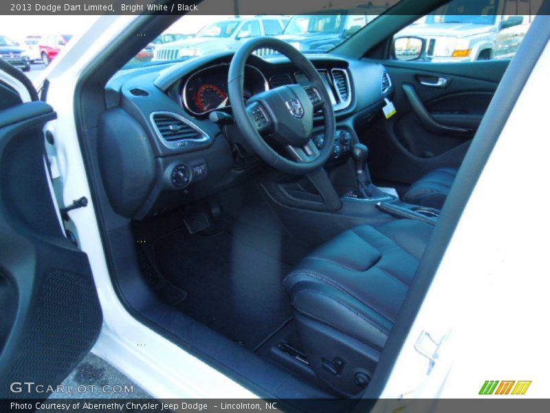 Bright White / Black 2013 Dodge Dart Limited