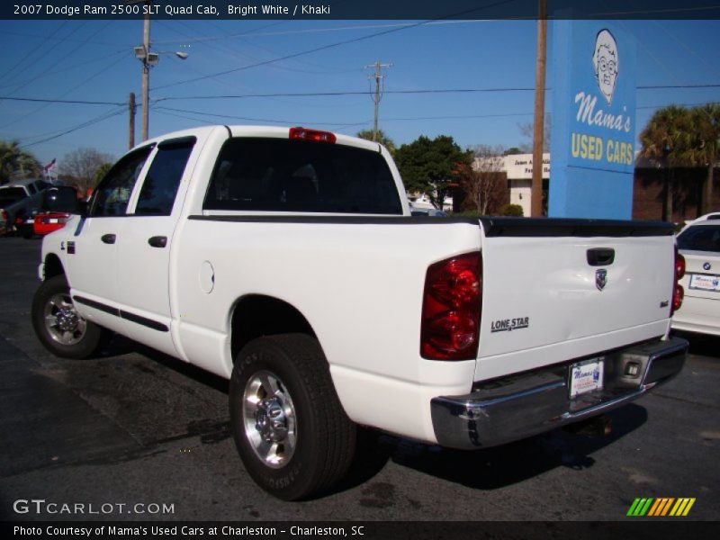 Bright White / Khaki 2007 Dodge Ram 2500 SLT Quad Cab
