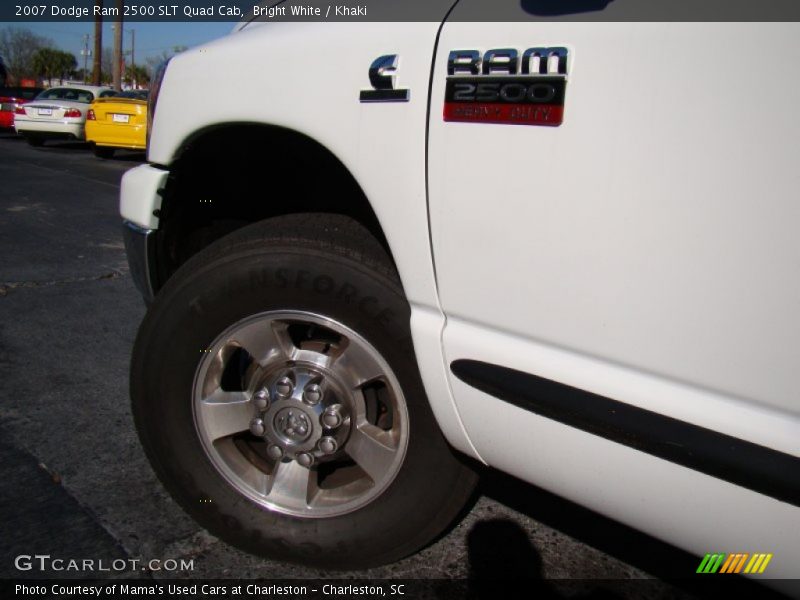 Bright White / Khaki 2007 Dodge Ram 2500 SLT Quad Cab