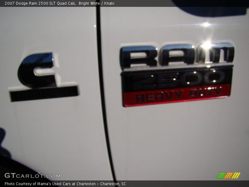 Bright White / Khaki 2007 Dodge Ram 2500 SLT Quad Cab