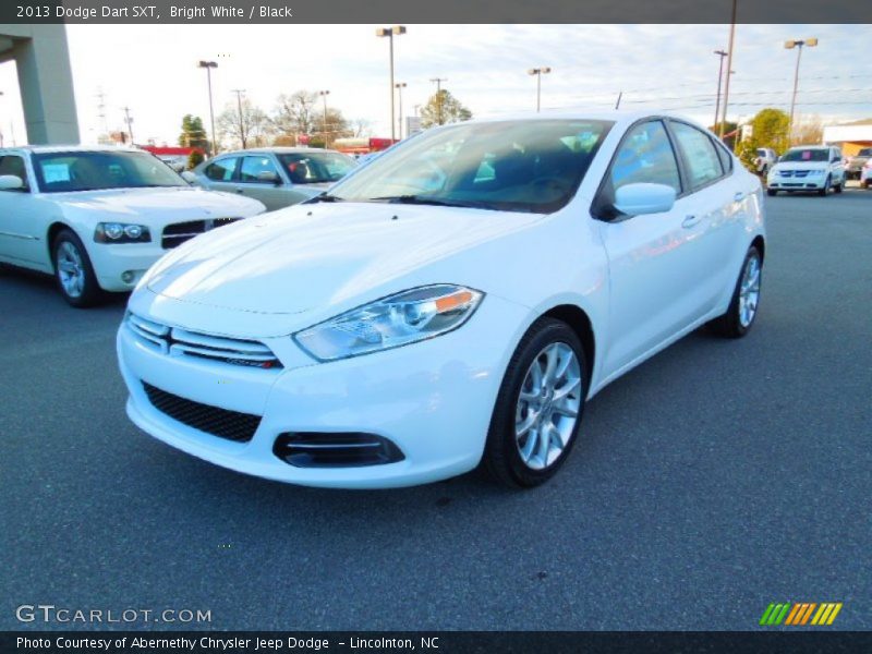 Bright White / Black 2013 Dodge Dart SXT