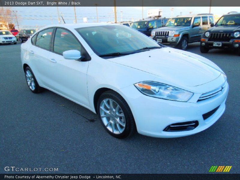 Bright White / Black 2013 Dodge Dart SXT