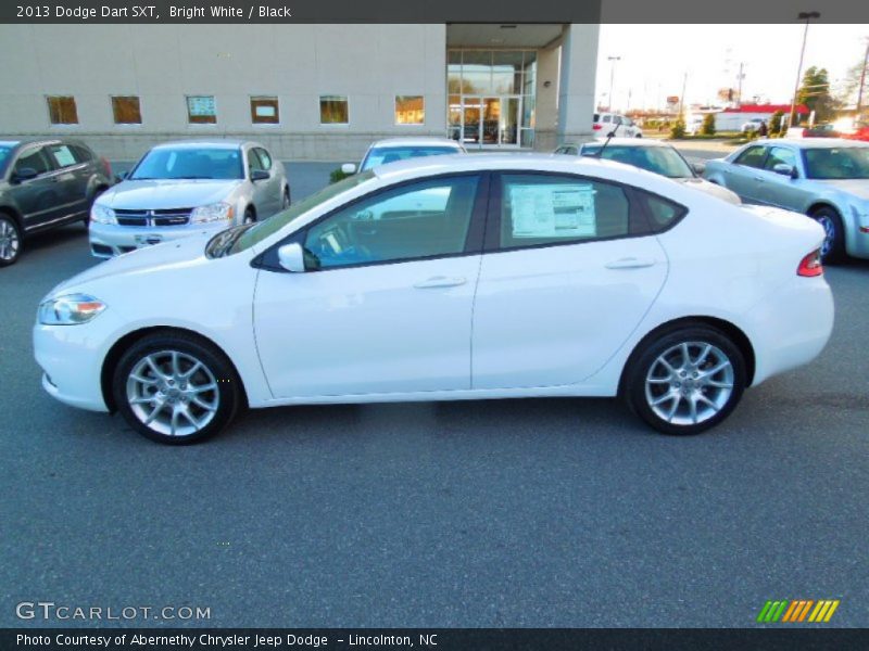 Bright White / Black 2013 Dodge Dart SXT