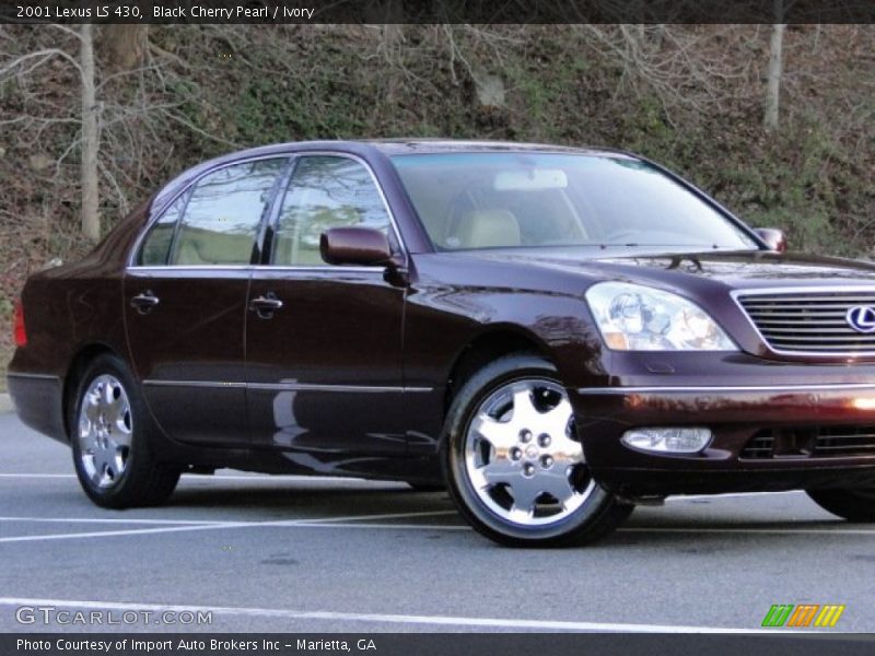 Black Cherry Pearl / Ivory 2001 Lexus LS 430