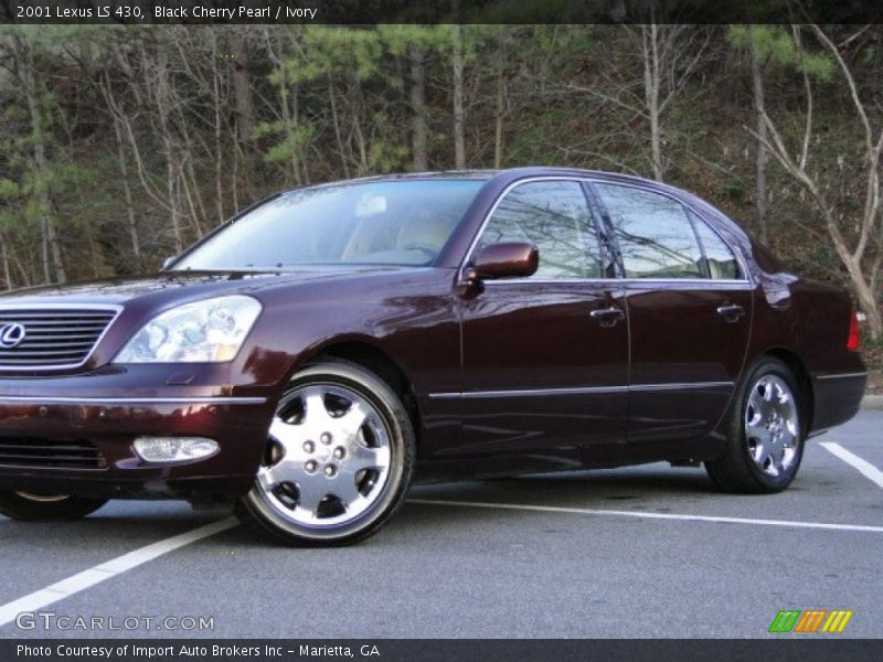 Black Cherry Pearl / Ivory 2001 Lexus LS 430