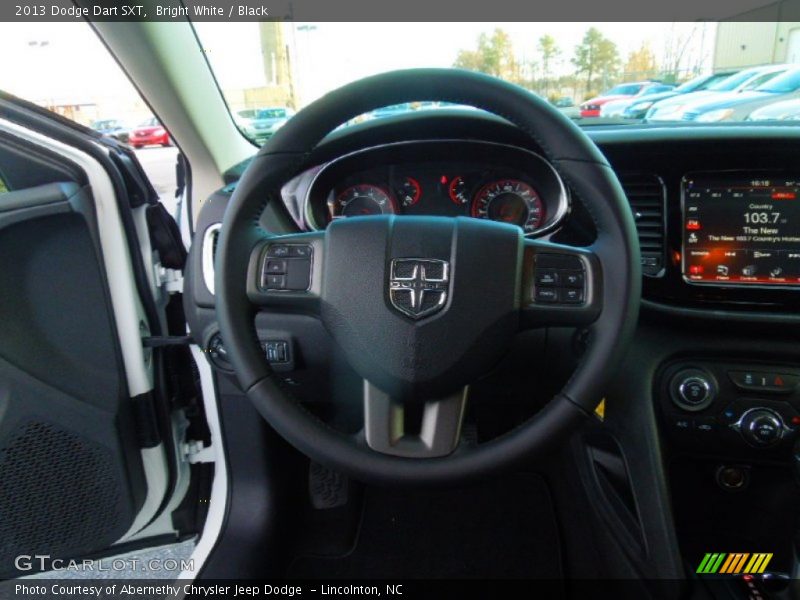 Bright White / Black 2013 Dodge Dart SXT