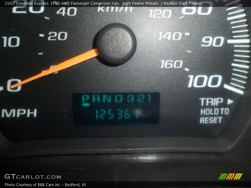 Light Pewter Metallic / Medium Dark Pewter 2003 Chevrolet Express 1500 AWD Passenger Conversion Van
