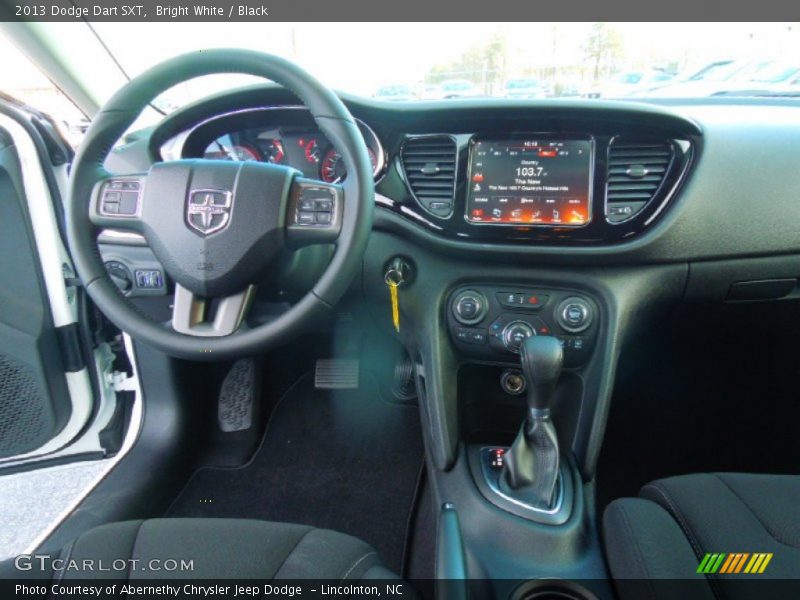 Bright White / Black 2013 Dodge Dart SXT