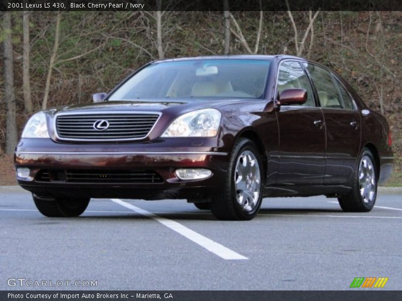 Black Cherry Pearl / Ivory 2001 Lexus LS 430