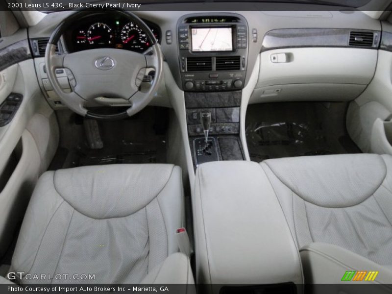 Black Cherry Pearl / Ivory 2001 Lexus LS 430