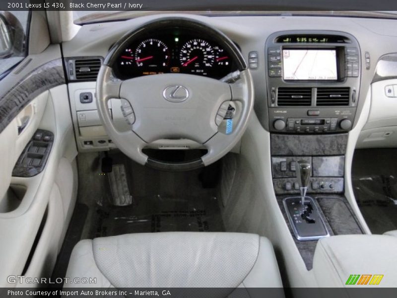 Black Cherry Pearl / Ivory 2001 Lexus LS 430