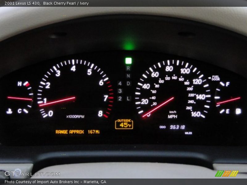 Black Cherry Pearl / Ivory 2001 Lexus LS 430