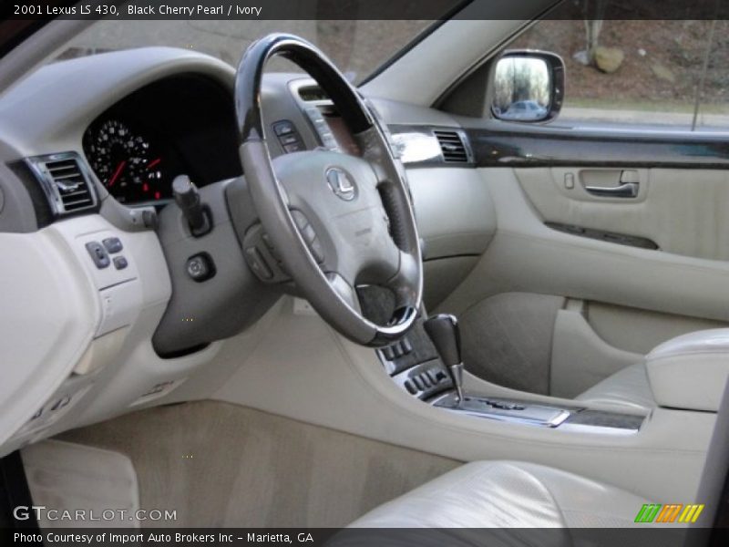 Black Cherry Pearl / Ivory 2001 Lexus LS 430