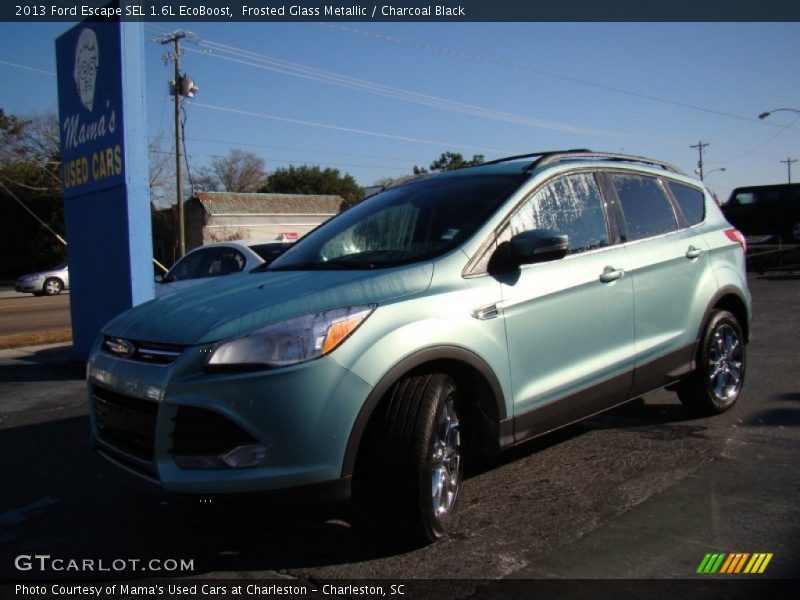 Frosted Glass Metallic / Charcoal Black 2013 Ford Escape SEL 1.6L EcoBoost
