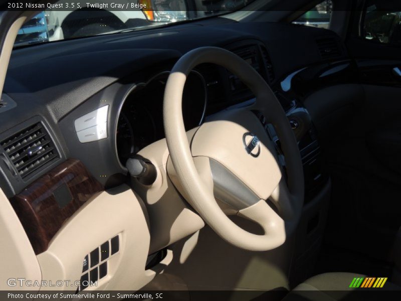 Twilight Gray / Beige 2012 Nissan Quest 3.5 S