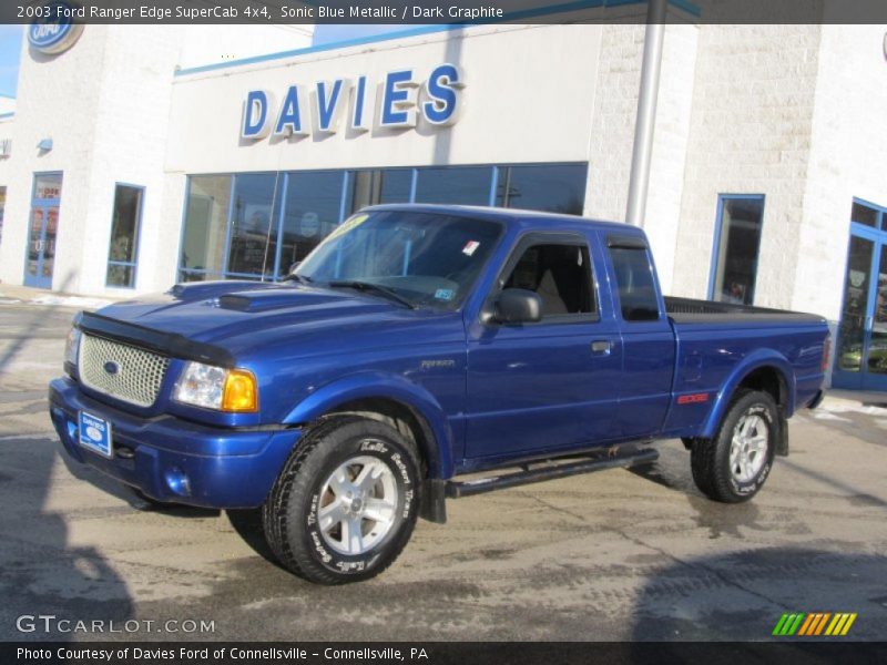 Sonic Blue Metallic / Dark Graphite 2003 Ford Ranger Edge SuperCab 4x4