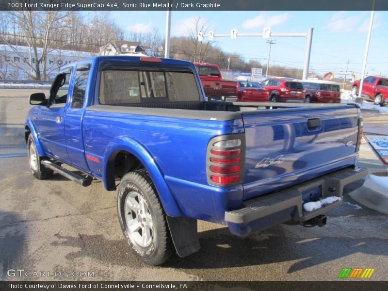 Sonic Blue Metallic / Dark Graphite 2003 Ford Ranger Edge SuperCab 4x4