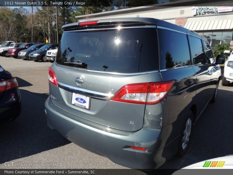 Twilight Gray / Beige 2012 Nissan Quest 3.5 S