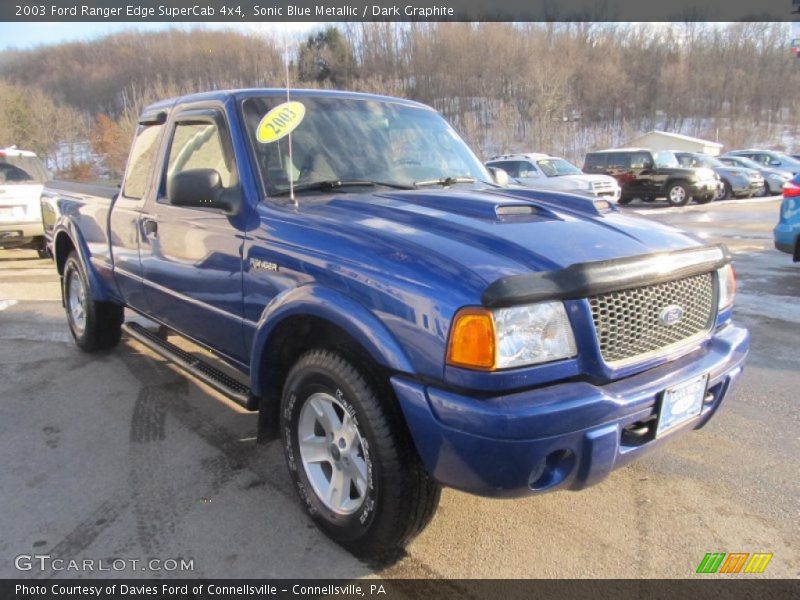 Sonic Blue Metallic / Dark Graphite 2003 Ford Ranger Edge SuperCab 4x4