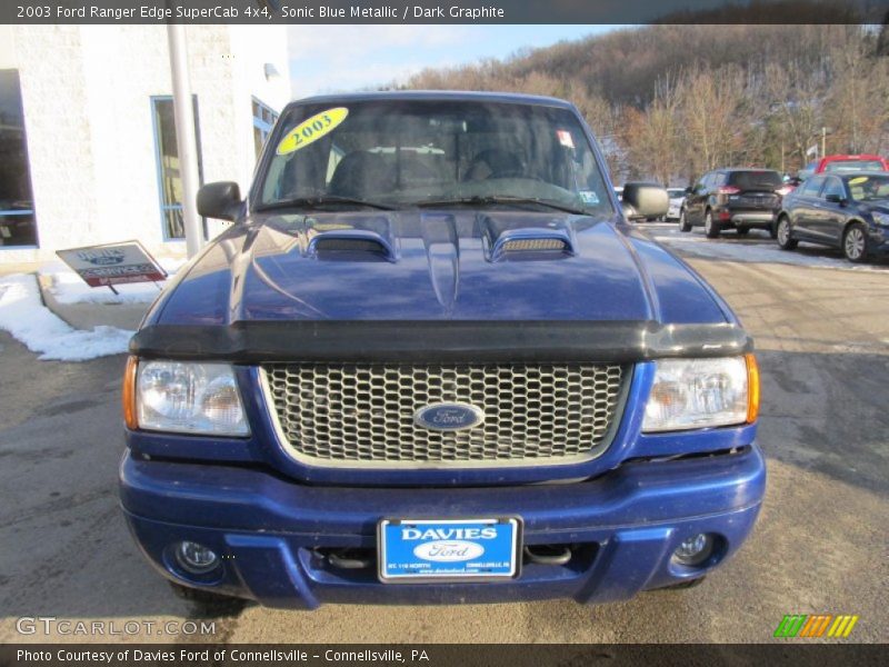Sonic Blue Metallic / Dark Graphite 2003 Ford Ranger Edge SuperCab 4x4