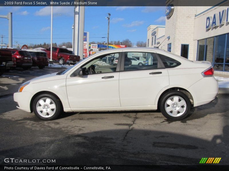 White Suede / Medium Stone 2009 Ford Focus S Sedan