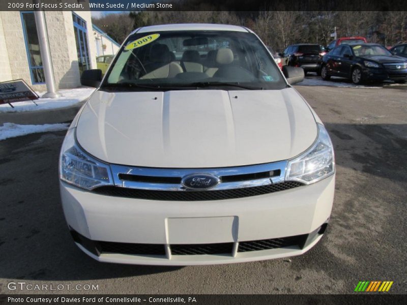 White Suede / Medium Stone 2009 Ford Focus S Sedan