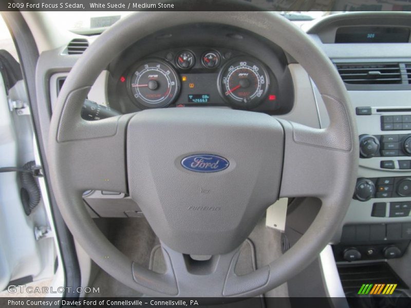 White Suede / Medium Stone 2009 Ford Focus S Sedan