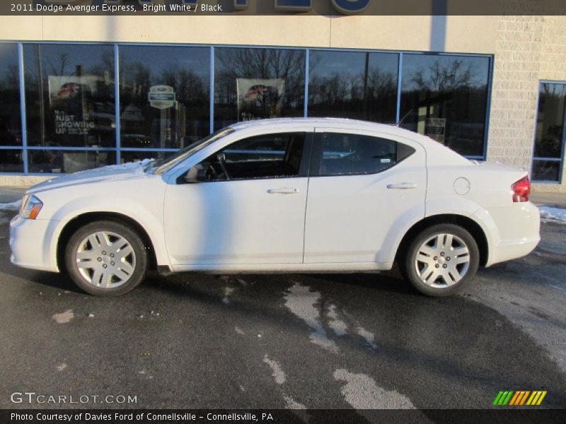 Bright White / Black 2011 Dodge Avenger Express