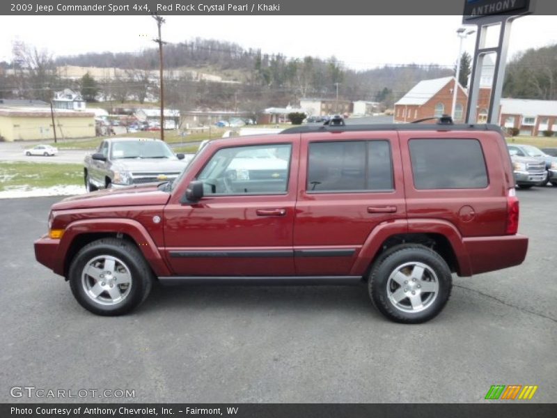 Red Rock Crystal Pearl / Khaki 2009 Jeep Commander Sport 4x4