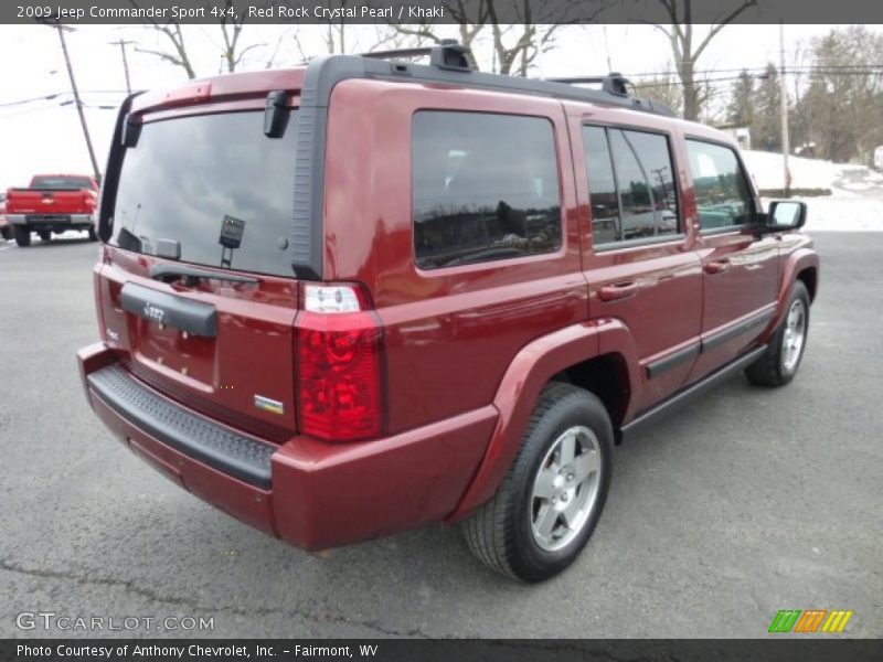 Red Rock Crystal Pearl / Khaki 2009 Jeep Commander Sport 4x4