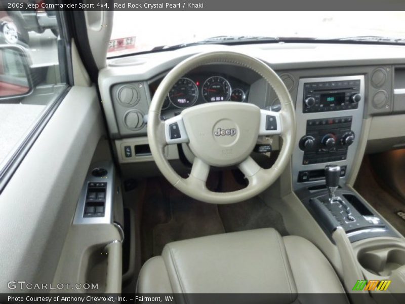 Red Rock Crystal Pearl / Khaki 2009 Jeep Commander Sport 4x4