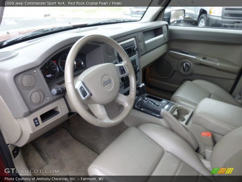 Red Rock Crystal Pearl / Khaki 2009 Jeep Commander Sport 4x4