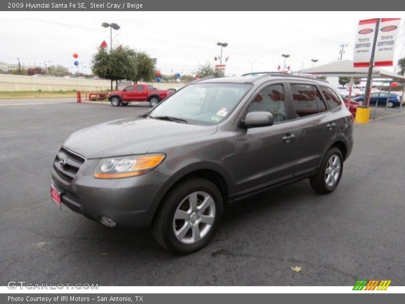 Steel Gray / Beige 2009 Hyundai Santa Fe SE
