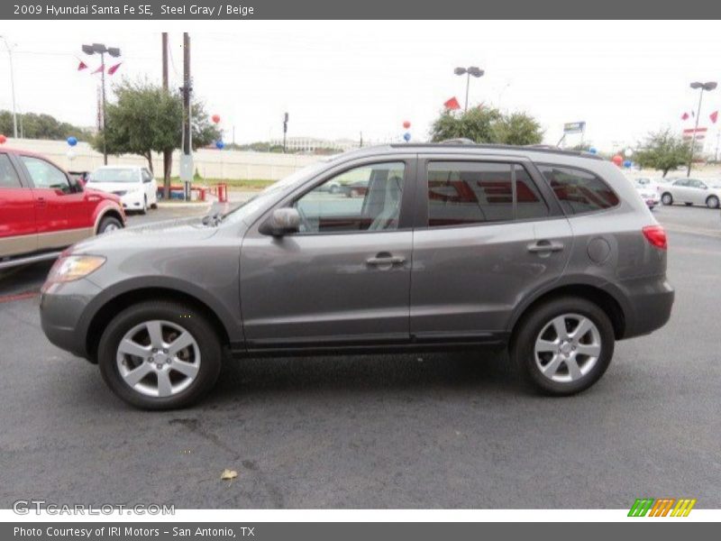 Steel Gray / Beige 2009 Hyundai Santa Fe SE