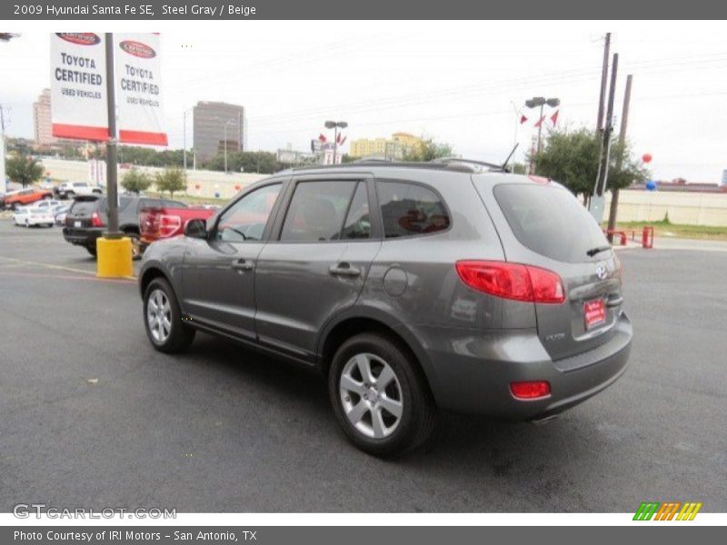 Steel Gray / Beige 2009 Hyundai Santa Fe SE