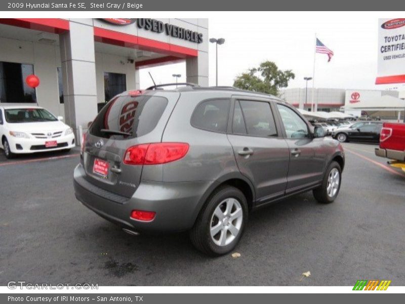 Steel Gray / Beige 2009 Hyundai Santa Fe SE