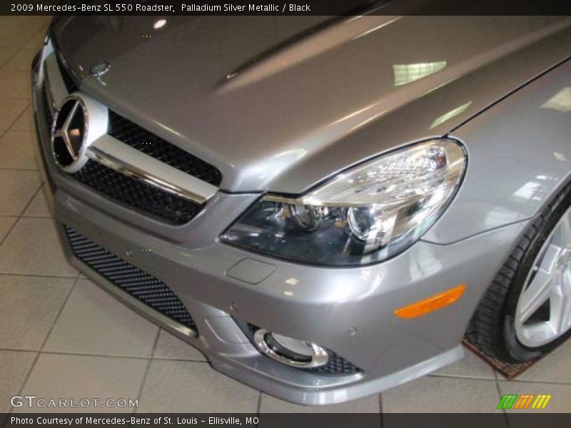 Palladium Silver Metallic / Black 2009 Mercedes-Benz SL 550 Roadster