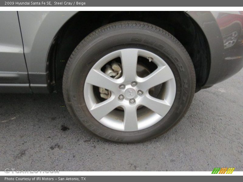 Steel Gray / Beige 2009 Hyundai Santa Fe SE