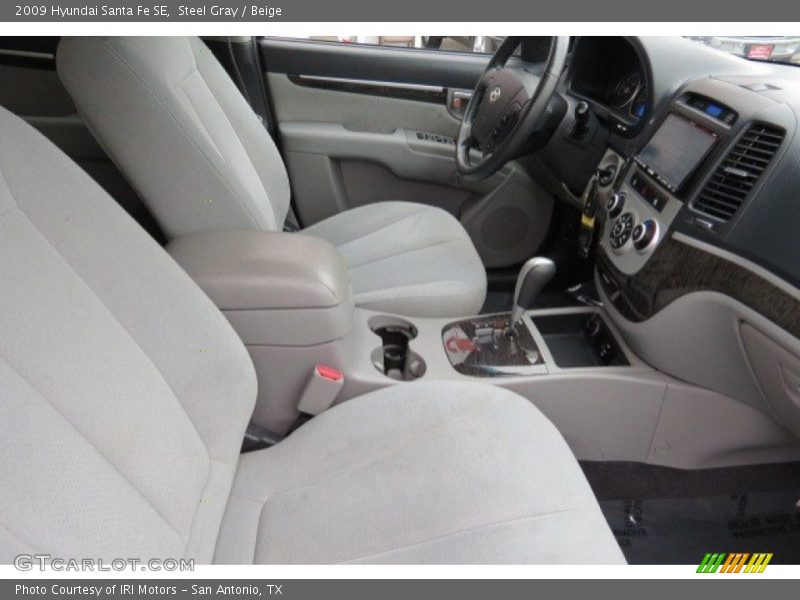 Steel Gray / Beige 2009 Hyundai Santa Fe SE