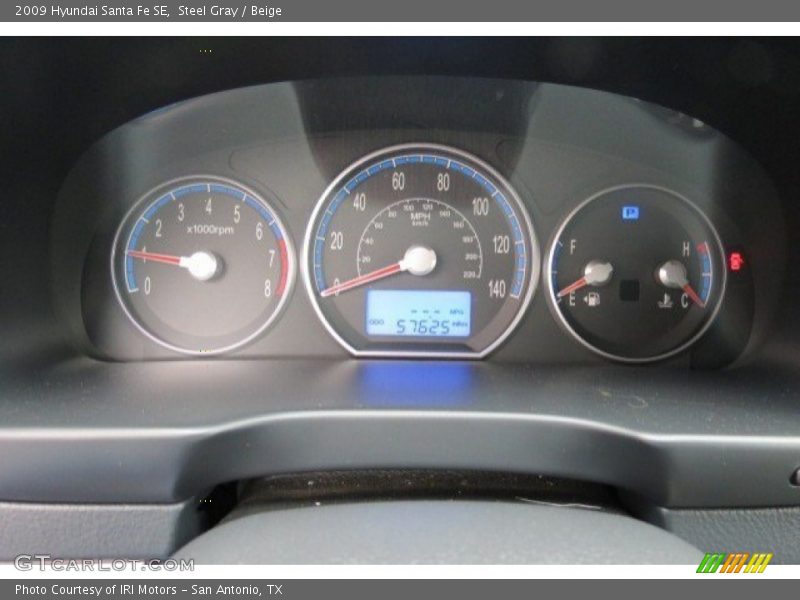 Steel Gray / Beige 2009 Hyundai Santa Fe SE