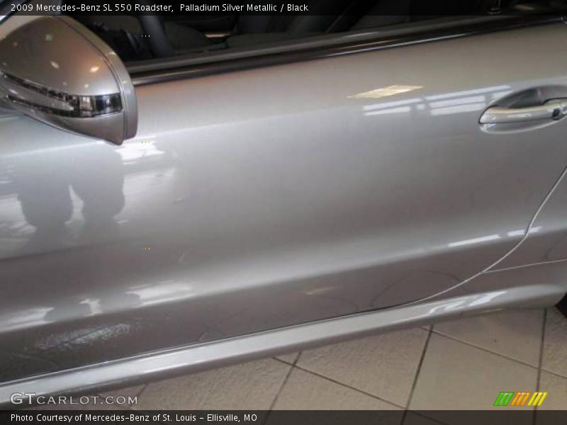 Palladium Silver Metallic / Black 2009 Mercedes-Benz SL 550 Roadster