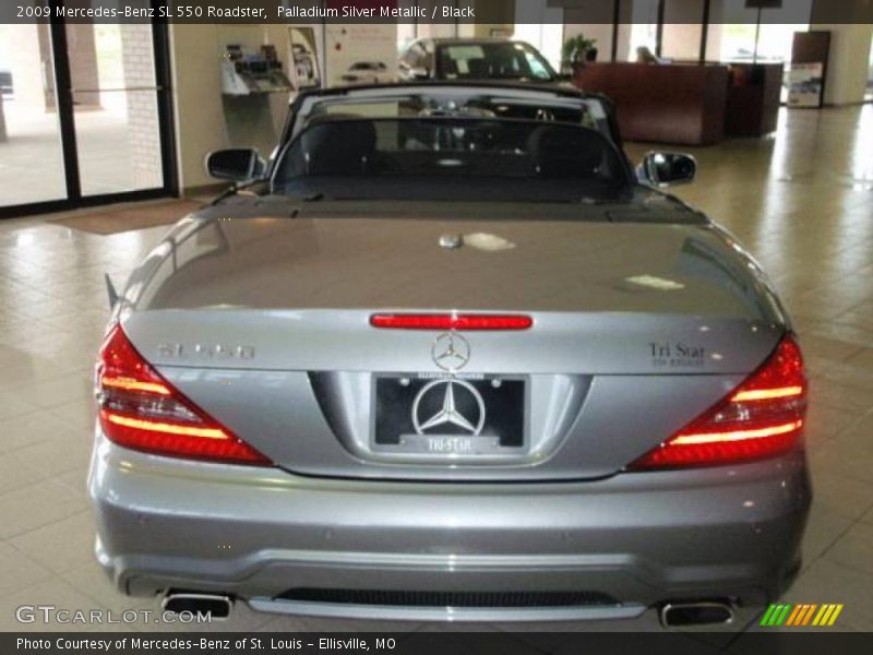 Palladium Silver Metallic / Black 2009 Mercedes-Benz SL 550 Roadster