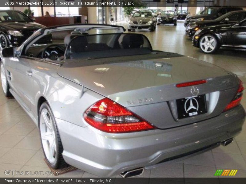 Palladium Silver Metallic / Black 2009 Mercedes-Benz SL 550 Roadster