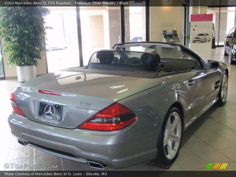 Palladium Silver Metallic / Black 2009 Mercedes-Benz SL 550 Roadster