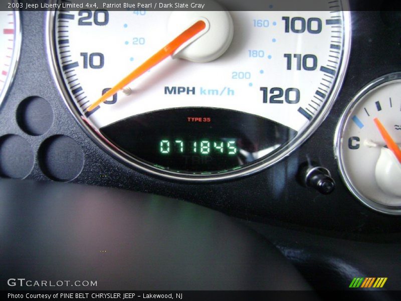 Patriot Blue Pearl / Dark Slate Gray 2003 Jeep Liberty Limited 4x4