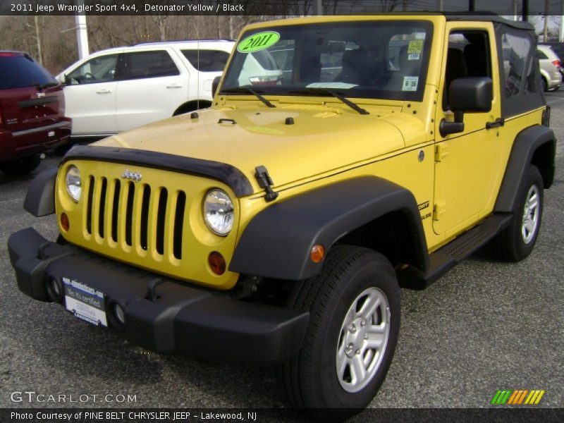 Detonator Yellow / Black 2011 Jeep Wrangler Sport 4x4