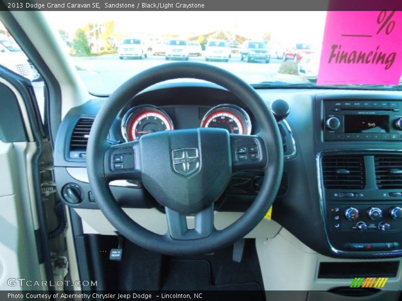 Sandstone / Black/Light Graystone 2013 Dodge Grand Caravan SE